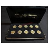 Gold and Silver highlighted US FIVE CENT Coins