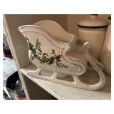 FTD White Sleigh Decor          (Book SHelves)