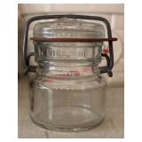 Tiny VTG Glass Canning Jar          (Book
