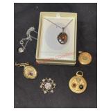 Vintage Locket Lot          (Book SHelves)