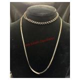 Two Sterling Silver Chains / Necklaces