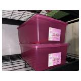 Two PInk Small Storage Boxes