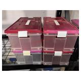 FOUR Shoe Box Size Lidded Totes
