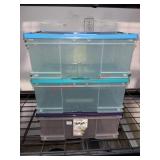 Three shoe Box Size Lidded Totes