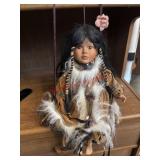 Native Porcelain Swinging Doll     (Far Back Toy