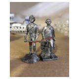 Two Small Pewter Figures      (ROW D Wall