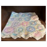 Crotched Baby Blanket VTG    (Back Toy Shelf)