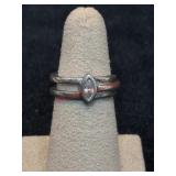 Vtg Sterling Unique Ring   (Book Cake