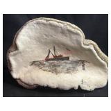 8in Hand Painted Bracket Fungus from the 70's