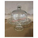 Pedestal Tray and Glass Dome mismatched      (ROW