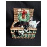 Schmid Kitten in Basket Music Figure