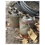 Two Vintage Gas Cans     (OUTBACK COVERED AREA)