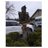 Mounted bird houses to be unmounted (front yard)