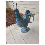 Metal Chicken Decor   (RIght Side Front Porch)