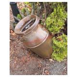 Old Dairy Can Used as Yard Art      (Right side