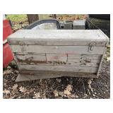Vintage Metal Tool Box        (BACK UNDER COVERED