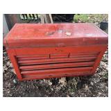 Vintage Metal Tool box       (OUTBACK COVERED