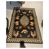 Rooster Area Rug           (Garage under table