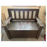 Freshly Painted Wood Storage Bench