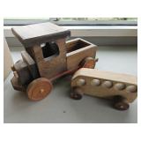 Wooden truck and bus - box truck
