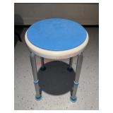 Adjustable swivel shower stool designed