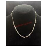 Sterling silver link chain necklace (jewelry