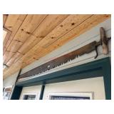 vintage two-man lumberjack crosscut saw
