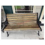 Metal And Wood Bench