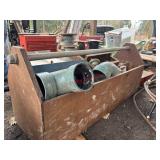 Long Wood tool Crate with contents      (OUTBACK