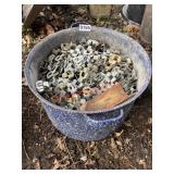 Metal Bucket of Galvanized Metal Clips