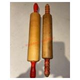 Two Vintage Rolling Pins   (Garage Tables_)