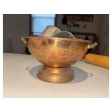 Copper Colander with contents   (Garage Tables_)