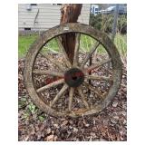 Wood and metal Wagon Wheel              (Outside