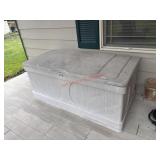 Outdoor Storage bin with contents