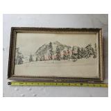 Snowy mountain wall decor- box truck