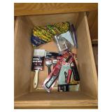 Kitchen Drawer Lot with painting Supplies