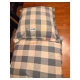 Lot of Two Checkered Pillows (Kitchen?)