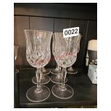 (7) Royal Crystal Wine Glasses (china hutch)