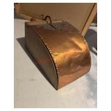 Wood and Copper Top Coal Scuttle         (Garage