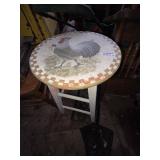 Rooster Wood Stool                  (Greenhouse)