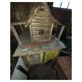 Wood Bird House Cabinet Yard Decor