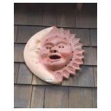 Terra Cotta Sun and Moon Decor