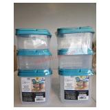 Stackable storage containers 2 sets new in
