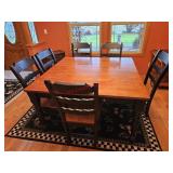 Farm table with six chairs 54' X 54' X 30' pick