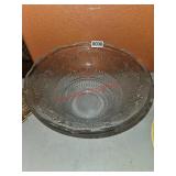 vintage Kig Malaysia Fleur-de-Lis pattern glass