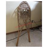 vintage Canadian Huron-style wooden snowshoes
