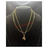 Two Gold Toned Pretty Necklaces  (jewelry garage)