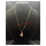 14K NANA pendant on 925 long chain  (jewelry