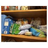 Cleaning and Light Bulbs Shelf lot       (Laundry