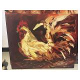Rooster Print on Canvas Decor      (Garage under